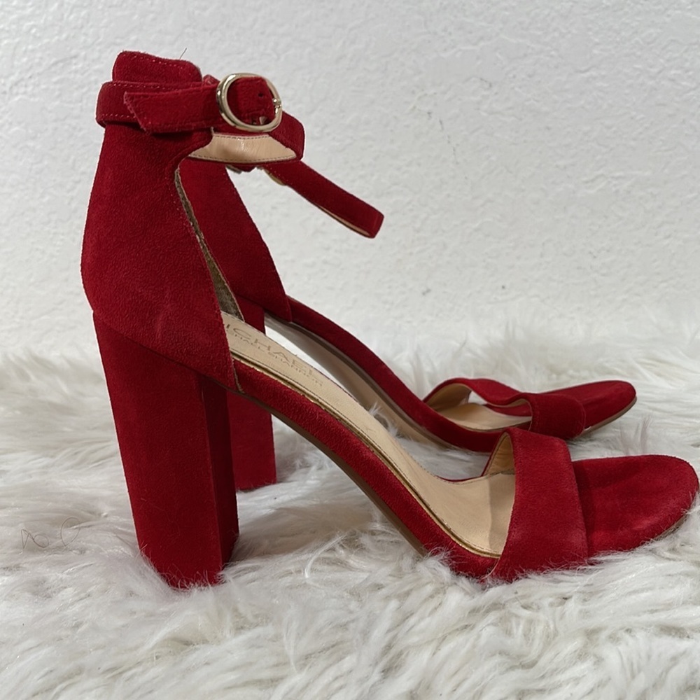 Michael By Michael Shannon Womens 'Sammey' Red High Heel Suede Size 9